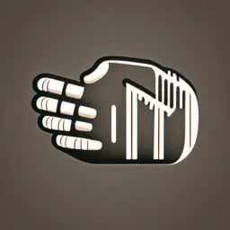 a simple logo of an hand thumb up, line, flat, vector icon