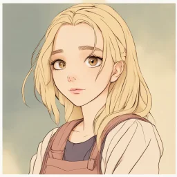 pretty girl, aged 14, blonde, conventionally attractive, dreamy
