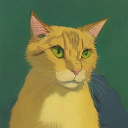 Portrait of a cat by Van Gogh