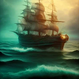 upper body two pirate actors, water, reflection, movie poster, fantasy art, misty