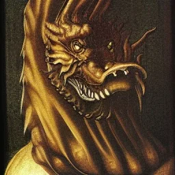 portrait of dragon by Leonardo da Vinci