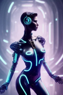 cyberpunk, black latex body, women, body portrai, big boobs, highlight eyes perfect, skin, tron, cyborg, perfekt sexy, real, dream, hr giger