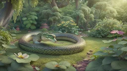 Serpent in the garden