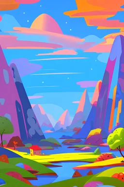 cartoon background landscape