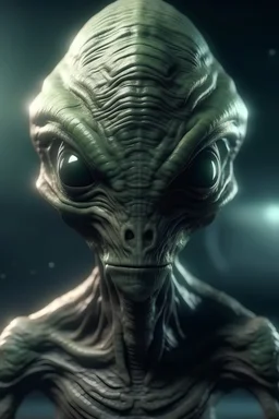 create an alien realstic character for a fact and trivia YouTube channel