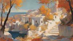 Greece in autumn by Mead Schaeffer