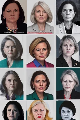 Portraits of powerful female politicians