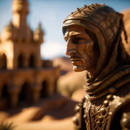 portrait of kentaur in castle in the desert, photo-realistic, shot on Hasselblad h6d-400c, zeiss prime lens, bokeh like f/0.8, tilt-shift lens 8k, high detail, smooth render, down-light, unreal engine, downlight