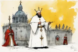[art by Ralph Steadman] Pope Leo XIV