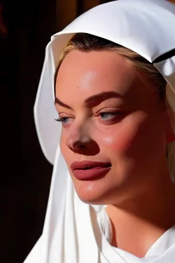 Margot Robbie as a nun.