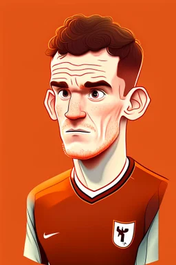 Andrew Robertson Footballer ,cartoon 2d