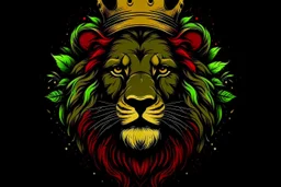 king of the jungle simple 3 colours