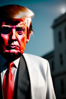 Ultra realistic image night, Donald trump zombie, suit, blood, torn arm, night, the walking dead style, dark ambient, highly detailed, White House background, concept art, unreal engine 5, ray tracing, RTX, ultra detail, volumetric lighting, high definition, high resolution.