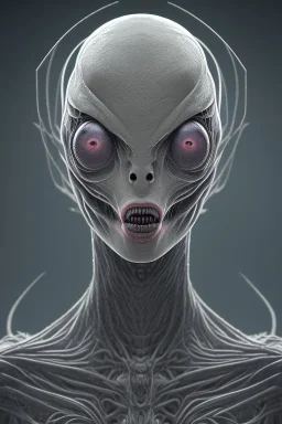 spider alien, head,8 eyes, evil, 8k, finely detailed, photo realistic, HR Giger style