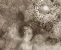 Trapped in time ” beautiful Woman trapped in a grand clock, Scenic background and foreground, Hyperdetailed, Royo, Ferri, Minguez, glowing edges, Mucha, Cina. Cinematic, WLOP, 8K, concept, sharp focus, rutkowski, detailed, Artgerm, Unity 3D, Gerald Brom, Pino Daeni, volumetric lighting