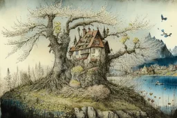 Spring in Switzerland elegant extremely detailed fantasy intricate 8k very attractive beautiful high definition crisp quality colourful Jean-Baptiste Monge bernard buffet