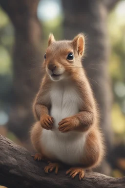 portrait of squirrel elf in castle tree, bokeh like f/0.8, tilt-shift lens 8k, high detail, smooth render, down-light, unreal engine, prize winning