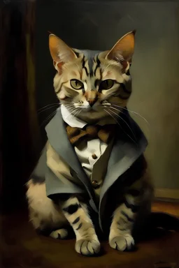 portrait of a cat, style by lenin