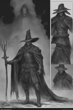 dark fantasy witch hunter man