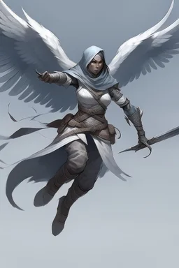 female ghost warrior flying