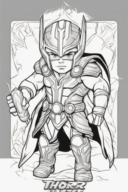 out line art of THOR super HIRO colouring pages with white background ,skech style ,full body. only use outline,mandala style,clean line art,white background,no shadow and clear and well outlined