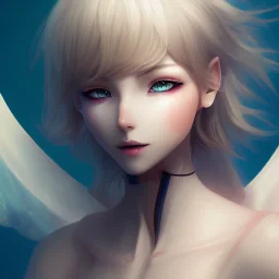 anime dragon girl, beautiful, short hair, 8k resolution