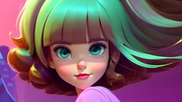 a cute cartoon woman character, , she has green eyes and medium length brown hair, she's in new york city. {((pixar style cute cartoon character ultra detailed, perfect scenery, mysterious, glow, octane render, 8K, product photography))}, ultra hd, realistic, vivid colors, highly detailed, UHD drawing, pen and ink, perfect composition, beautiful detailed intricate insanely detailed octane render trending on artstation, 8k artistic photography, photorealistic concept