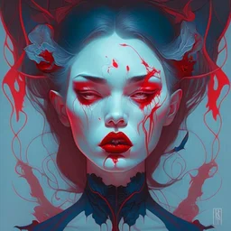 dream portrait of female vampire by james jean