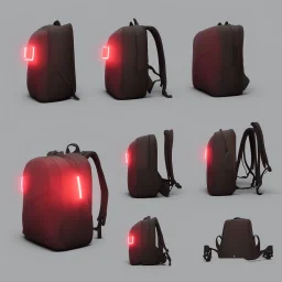 A backpack designed for thieves, with a glowing part