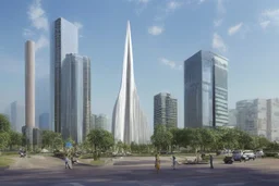 Unique building design for central bank of India. Make it world's tallest building