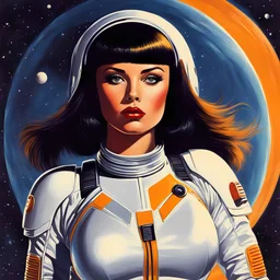 Sci-fi pulp fiction space babe