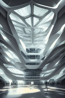 Ultra modern futuristic architectural design of Airports