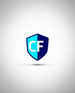 Cyber Finance (CF) shield logo Simple, easy and beautiful logo