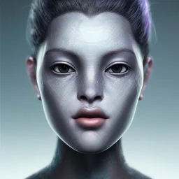 sango fantasy, fantasy magic, intricate, sharp focus, illustration, highly detailed, digital painting, concept art, matte, masterpiece head sexy front view blue sexy alien beauty space lady silver carp skin one head African space night