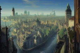 Quebec city+Livorno canal+bridges+corner building on hill++Gothic city+BioShock+Dishonored+Bloodborne +trieste+Edinburgh+Chicago+victorian London+decòpunk Skyscraper+ +steampunk+biopunk+alphonse mucha, greg rutkowski,matte painting, cryengine, hyper detailed, felix kelly, fantasy art, seb mckinnon