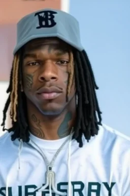 Mann. Beschreibung: Er war ein junger schwarzer Mann, etwa 1,80 m groß, schlanke bis athletische Statur. Sein Gesicht war schmal, mit hohen Wangenknochen und ausdrucksstarken Augen, die oft ernst oder konzentriert wirkten. Er trug meist kurze Dreadlocks oder Cornrows, manchmal auch mit Haarverlängerungen, und hatte mehrere Gesichtstattoos, unter anderem unter dem Auge und an der Schläfe, die ihn sofort erkennbar machten. Sein Stil war oft streetwear-lastig, also Hoodies, T-Shirts, Jeans, Sneake