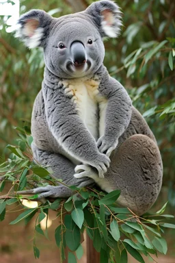 a circular sign with a koala