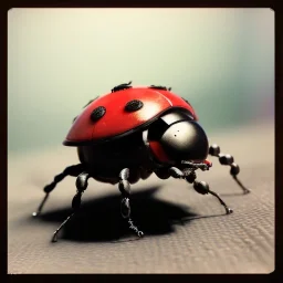 Ladybug robot, ultra realistic, ultra highly detailed, shiny, bokeh, smooth, studio quality, octane render, ambient lighting, polaroid,--ar 1:1 --v4