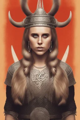 viking, Danish singer MØ face,