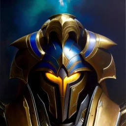 portrait 'Tempest Protoss Unit-Starcraft' ancient metal armor ,painting by gaston bussiere, greg rutkowski, yoji shinkawa, yoshitaka amano, tsutomu nihei, donato giancola, tim hildebrandt, oil on canvas, cinematic composition, extreme detail,fit full head inside picture,16k