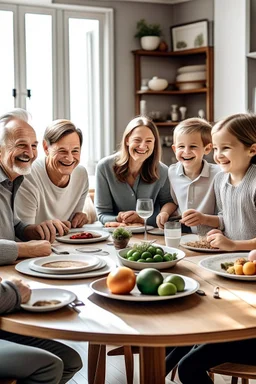 image d’une famille autour d’une table