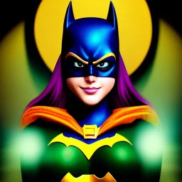 ultra detailed fullbody portrait of busty beautiful Batgirl , extremely detailed digital painting, intrincate, extremely detailed smiling face,crystal clear Big Green eyes, in the style of Ohrai Noriyoshi and robert e howard and pablo oliveira and Ken Kelley and Keith Parkinson,mystical colors,perfectly centered image, perfect composition, rim light, beautiful lighting,8k, stunning scene, raytracing