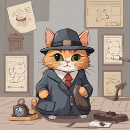 cute Detective cat