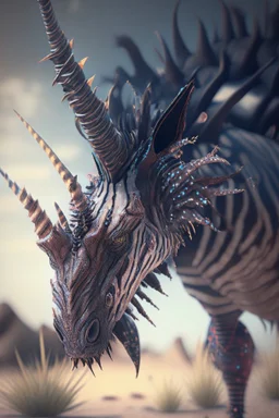 whale zebra antelope thorny devil stallion ,16k, octane effect, unreal engine, cinema 4d, POTRAIT