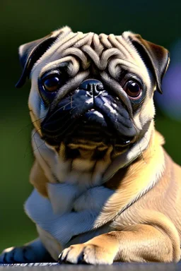 Pug, van gogh