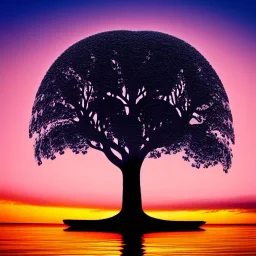 tree of life in the middle of the ocean