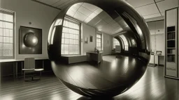 Altermodern, spherical room, with mirrors and character
