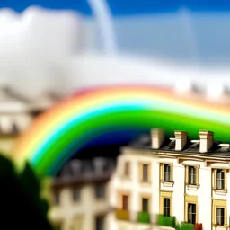Tilt shift, rainbow, marshmallow