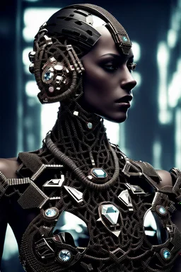 Cyborg robotic full jewelry diamonds