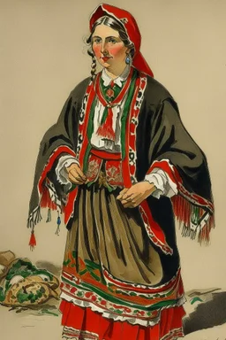 Welsh traditional costume by Augustus John